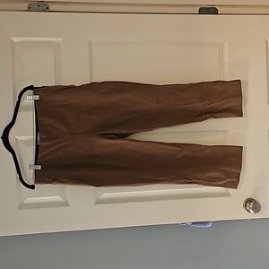 Everlane Tan Plaid Kick Cropped Work Pants Size 12